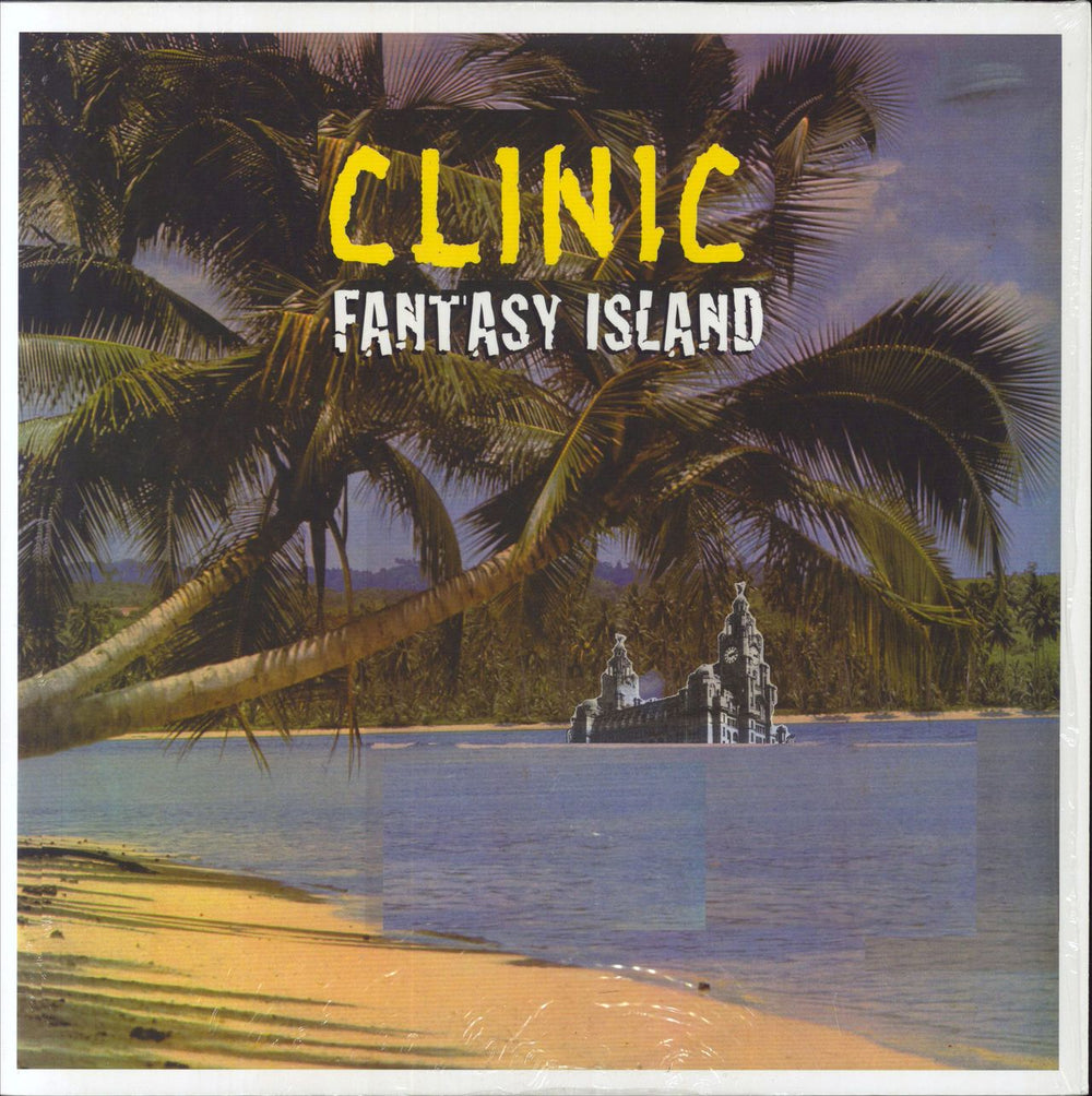 Clinic Fantasy Island - Curacao Clear Blue Vinyl UK vinyl LP album (LP record) WIGLP486