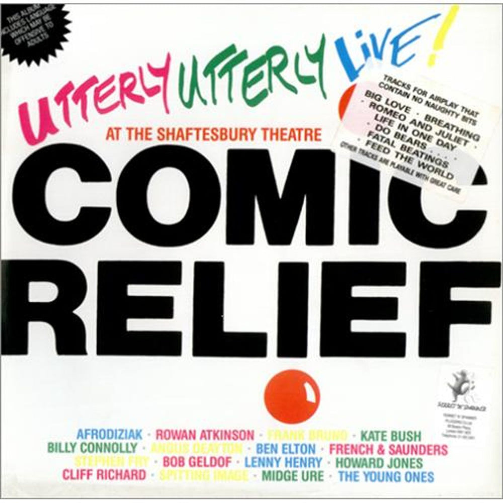 Comic Relief Utterly Utterly Live UK vinyl LP album (LP record) WX51