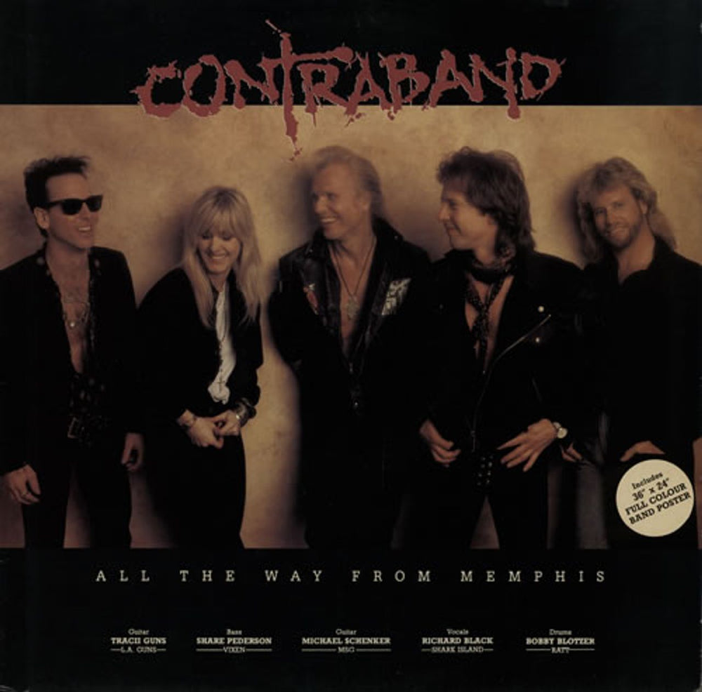 Contraband (Rock) All The Way From Memphis + Poster UK 12" vinyl single (12 inch record / Maxi-single) 12EMP195