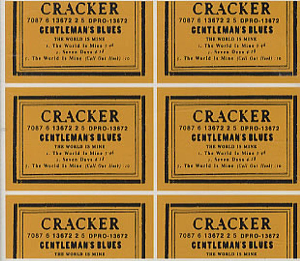 Cracker The World Is Mine US Promo CD single (CD5 / 5") 136722