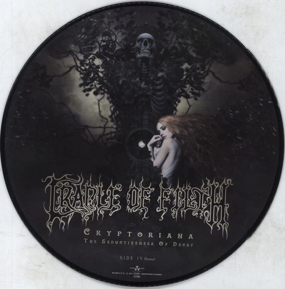Cradle Of Filth Cryptoriana - The Seductiveness Of Decay German picture disc LP (vinyl picture disc album) Deleted