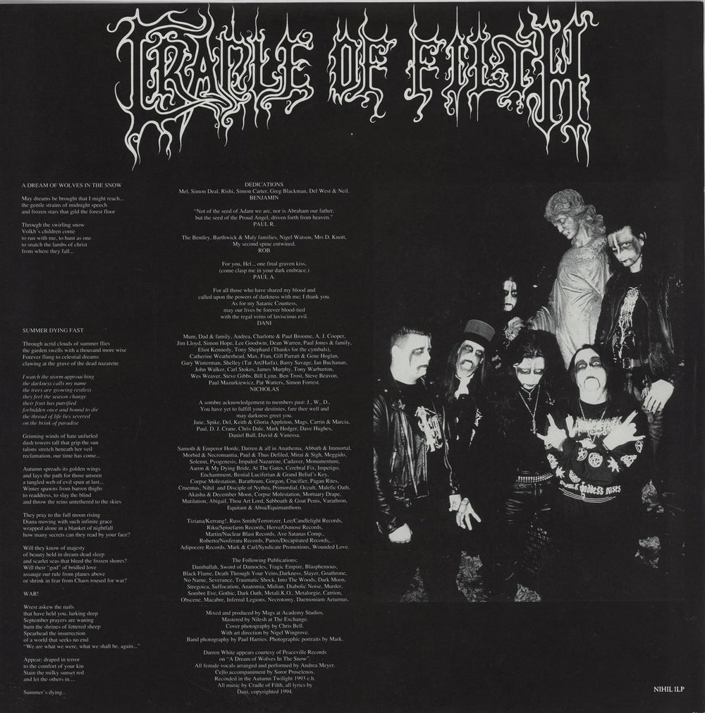 Cradle Of Filth The Principle Of Evil Made Flesh - 1st UK vinyl LP album (LP record)