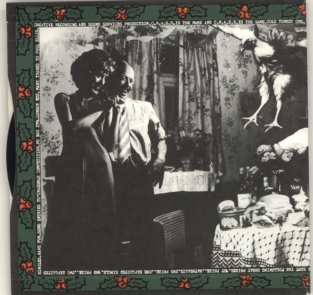 Crass Merry Crassmass UK 7" vinyl single (7 inch record / 45)