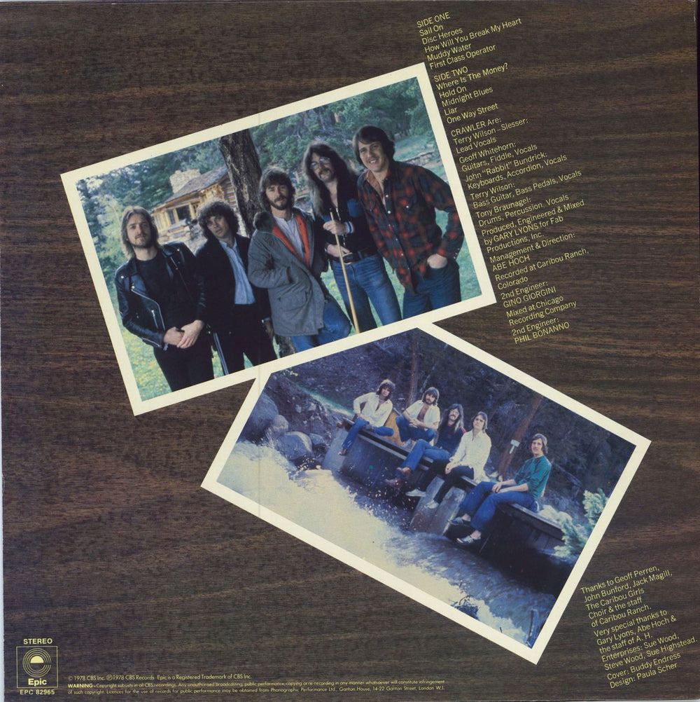 Crawler Snake, Rattle And Roll - Song hype-stickered UK vinyl LP album (LP record)