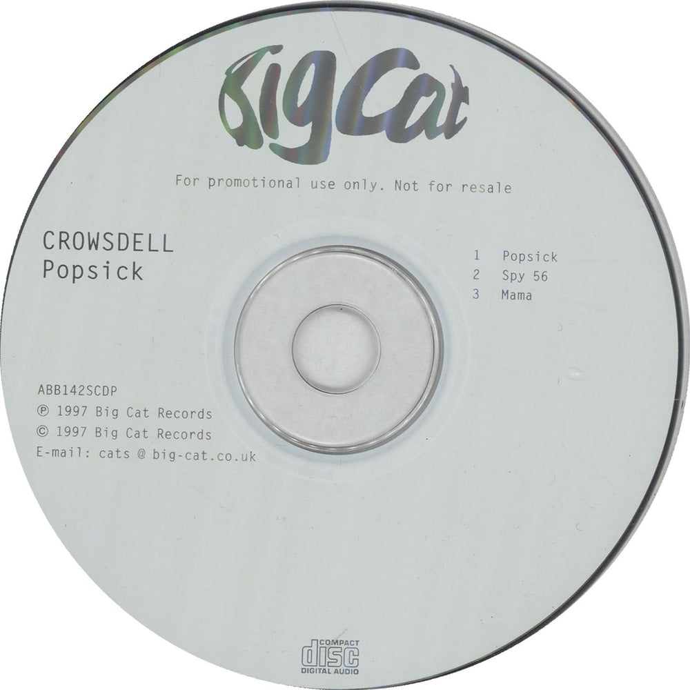 Crowsdell Popsick UK Promo CD single (CD5 / 5") ABB142SCDP