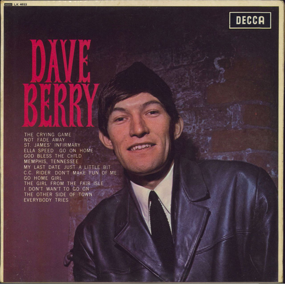 Dave Berry Dave Berry UK vinyl LP album (LP record) LK4653