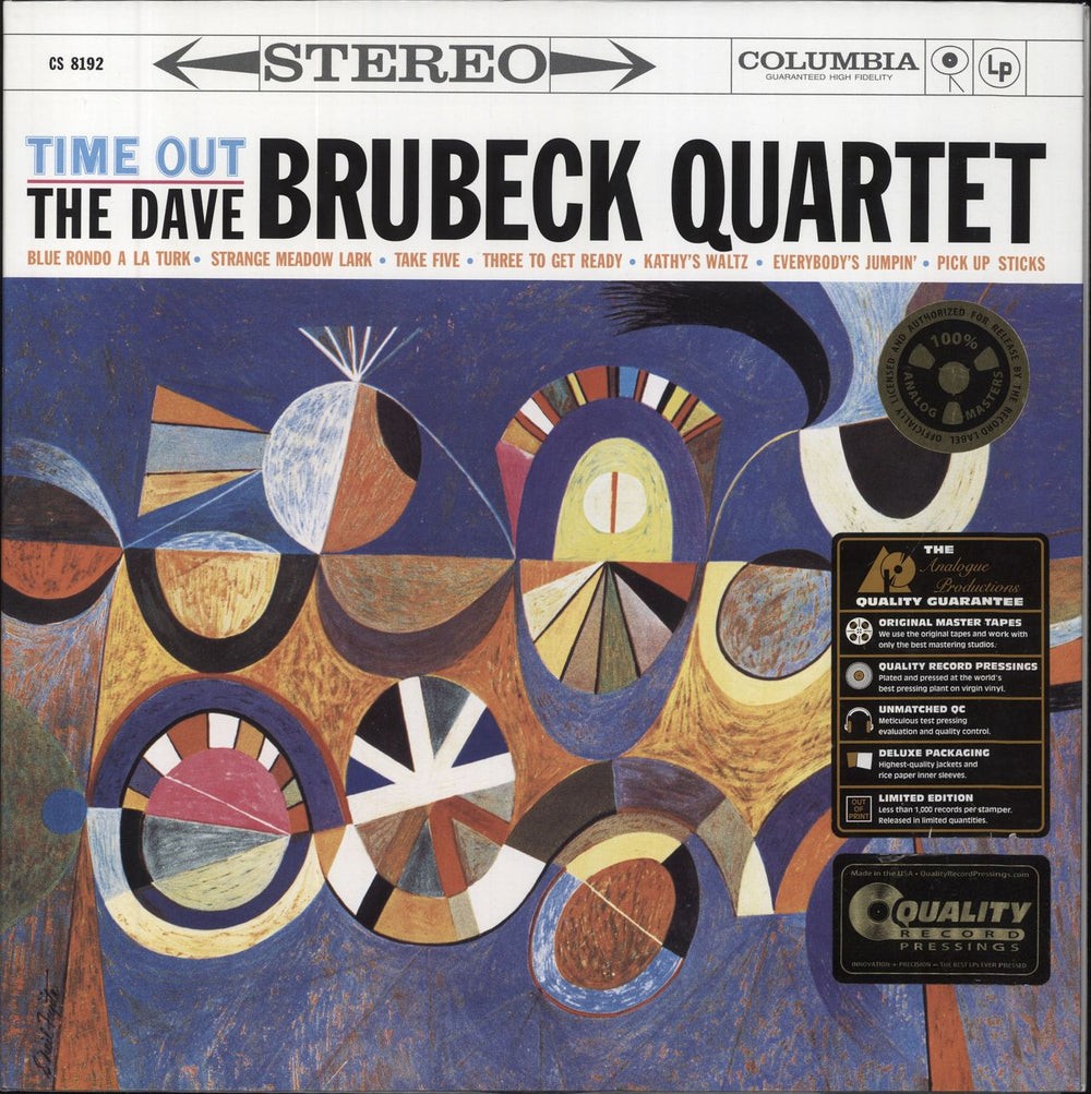 Dave Brubeck Time Out - 200gm - Hype Stickered EX US vinyl LP album (LP record) APJ8192