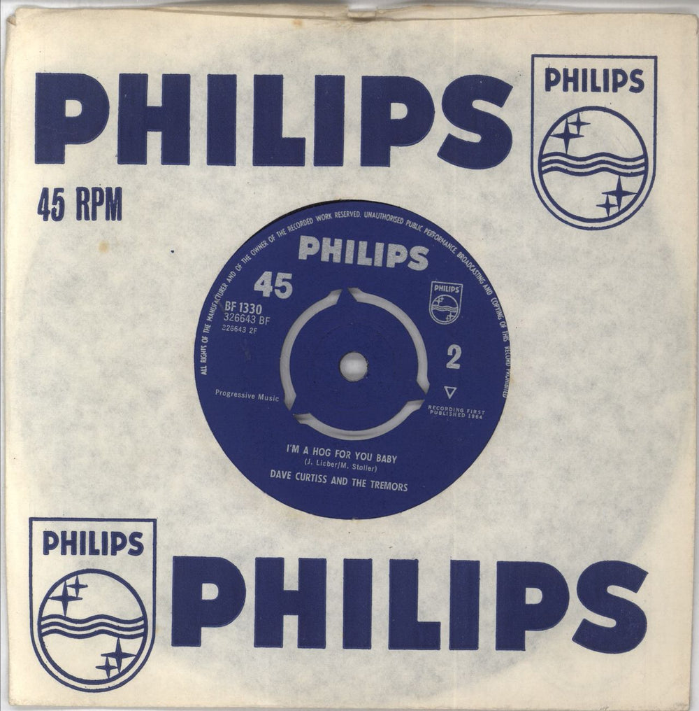 Dave Curtiss And The Tremors Summertime Blues UK 7" vinyl single (7 inch record / 45) 6D707SU817679