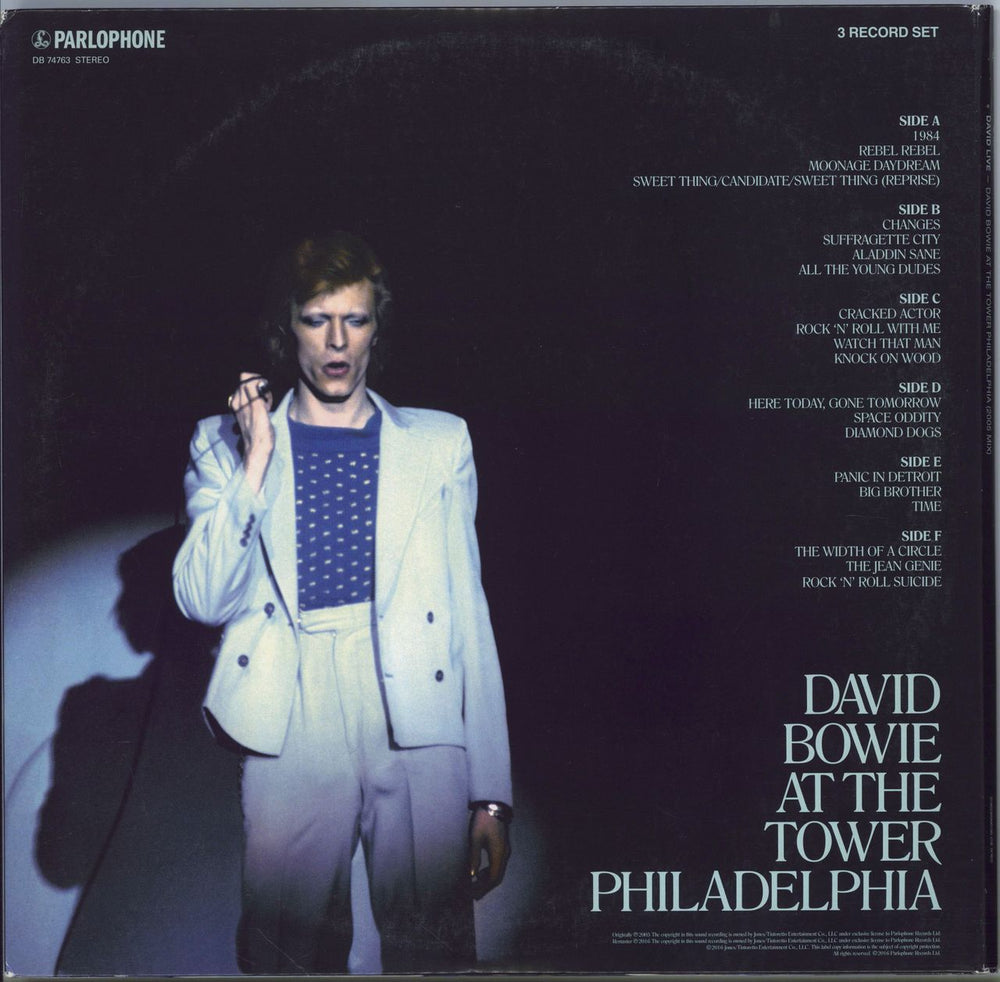 David Bowie David Live - 180gm UK 3-LP vinyl record set (Triple LP Album) 190295990190