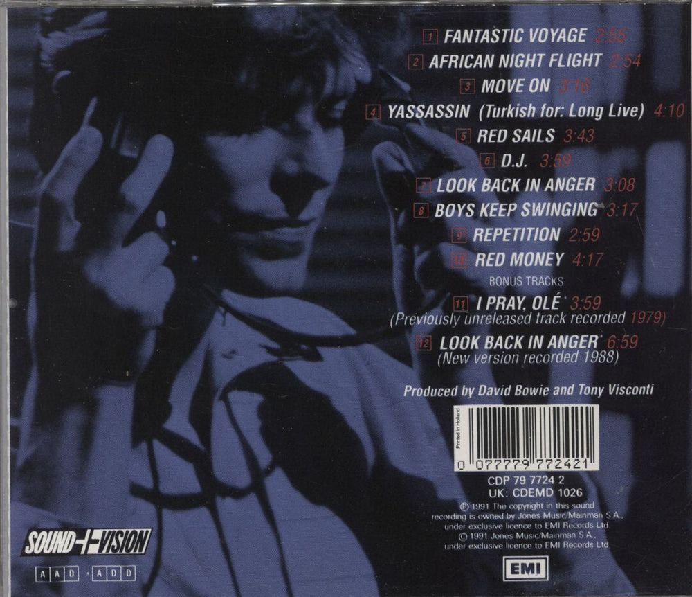 David Bowie Lodger - Hypesticker UK CD album (CDLP) 077779772421