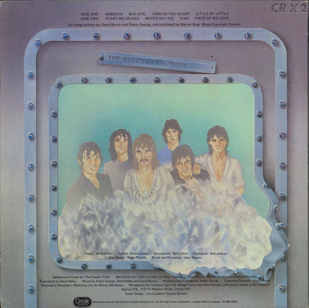 David Byron On The Rocks + Poster UK vinyl LP album (LP record)