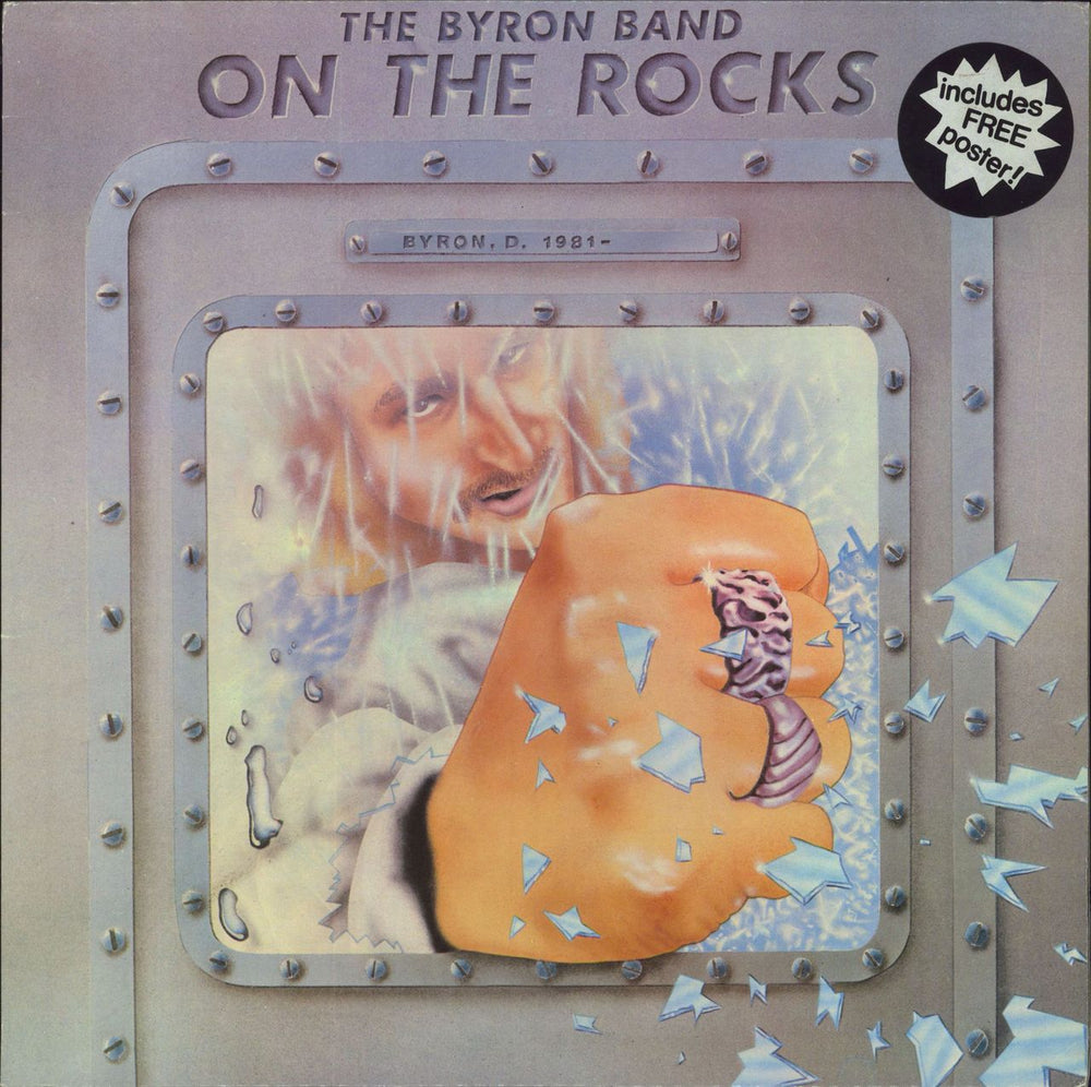 David Byron On The Rocks + Poster UK vinyl LP album (LP record) CRX2