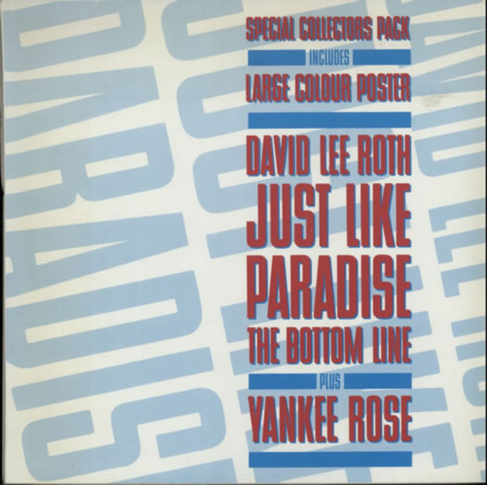 David Lee Roth Just Like Paradise - Pack UK 12" vinyl single (12 inch record / Maxi-single) W8119TW