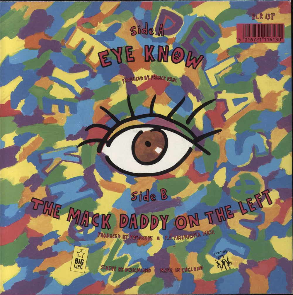 De La Soul Eye Know - Poster Sleeve UK 7" vinyl single (7 inch record / 45) 5017621100137