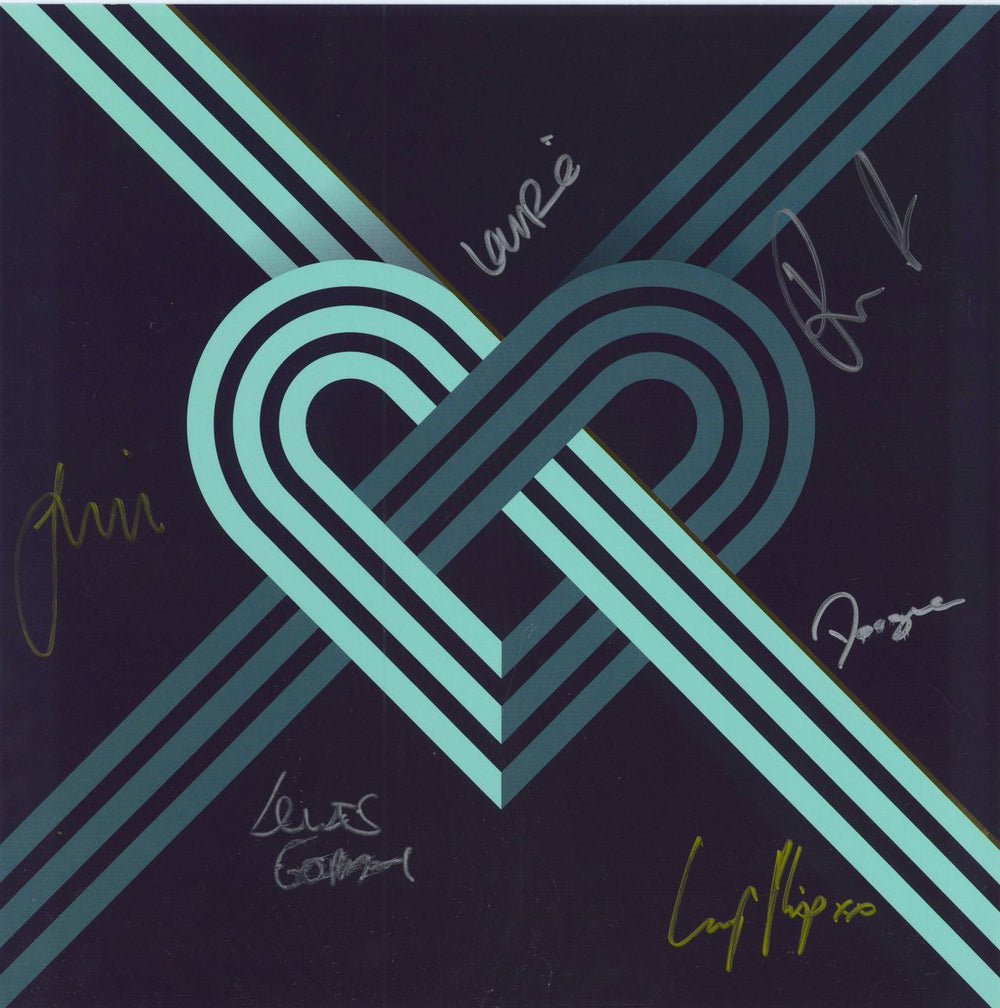 Deacon Blue City Of Love - Green Vinyl - Autographed Print UK vinyl LP album (LP record)