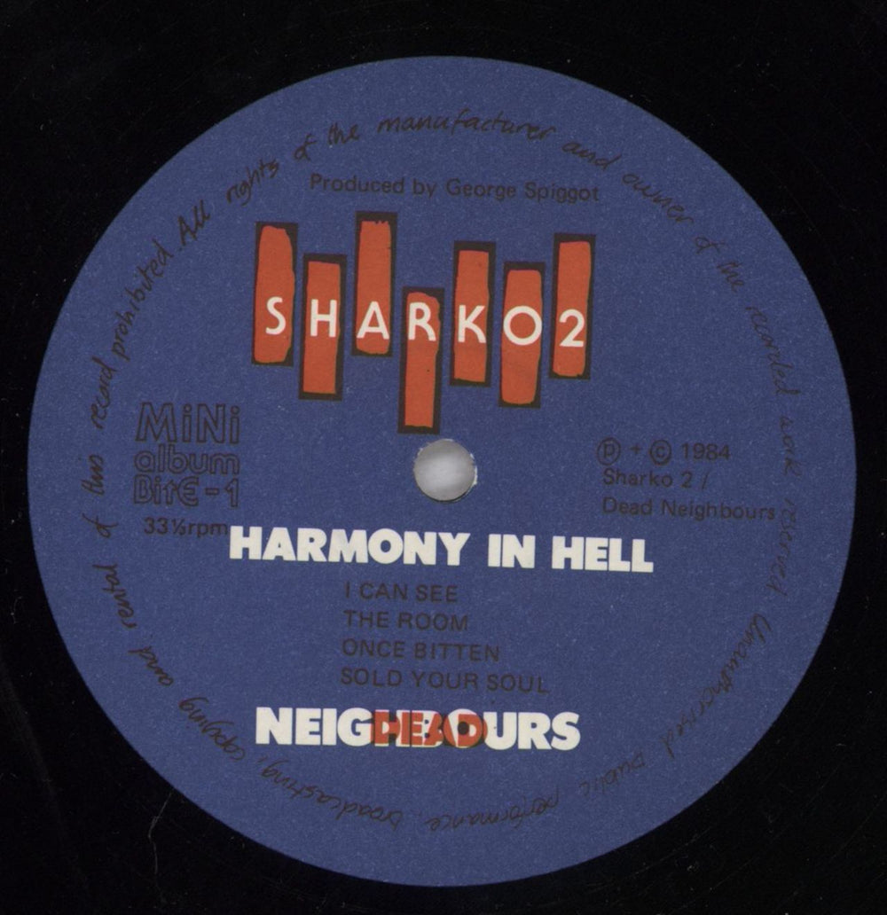 Dead Neighbours Harmony In Hell UK vinyl LP album (LP record) 5QILPHA822939