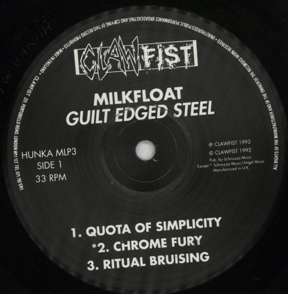 Death By Milkfloat Guilt Edged Steel UK 12" vinyl single (12 inch record / Maxi-single) H2B12GU824318