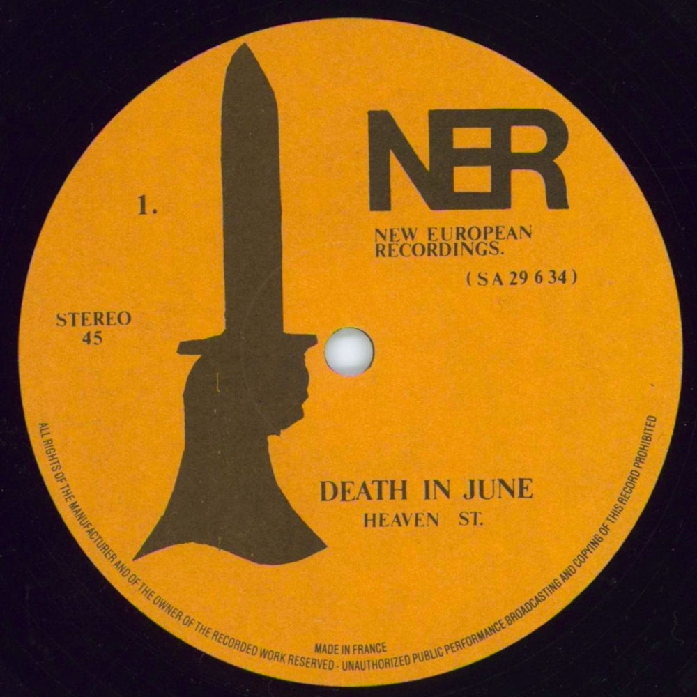 Death In June Heaven St - 1st - Brown Sleeve UK 12" vinyl single (12 inch record / Maxi-single) DIJ12HE120749