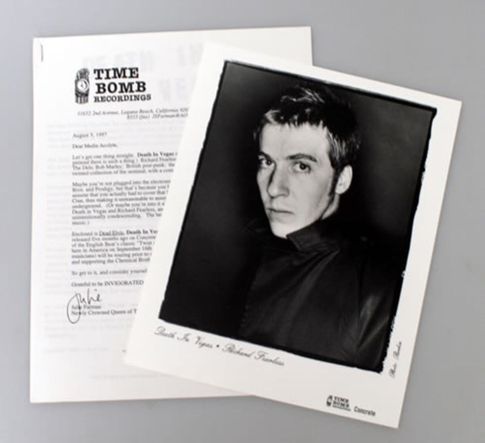 Death In Vegas Dead Elvis US Promo media press pack PRESS PACK