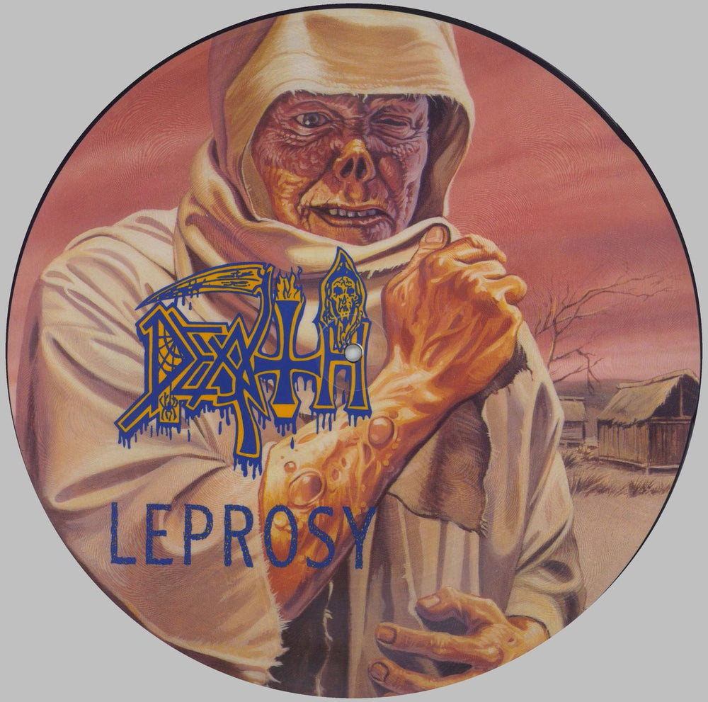 Death Leprosy UK picture disc LP (vinyl picture disc album) FLAG24P