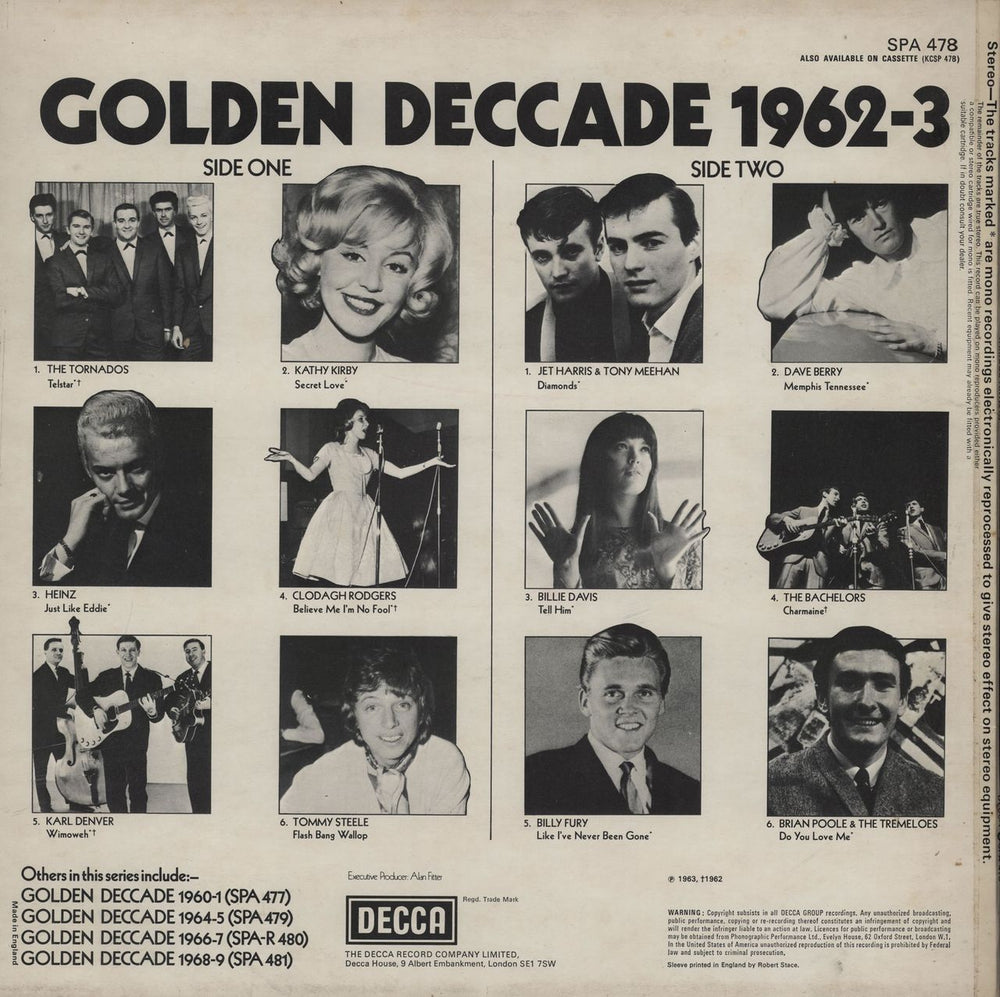 Decca Golden Deccade 1962-3 UK vinyl LP album (LP record)