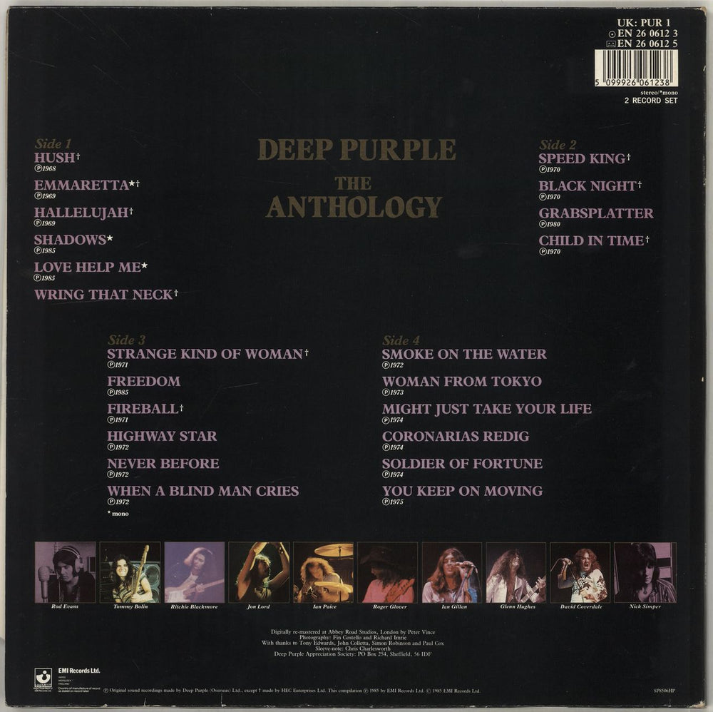 Deep Purple The Anthology UK 2-LP vinyl record set (Double LP Album) 5099926061238