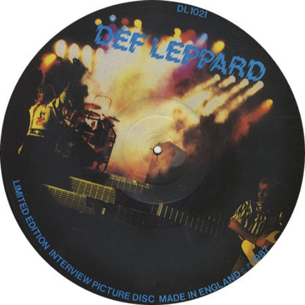 Def Leppard Interview UK picture disc LP (vinyl picture disc album) DEFPDIN443627