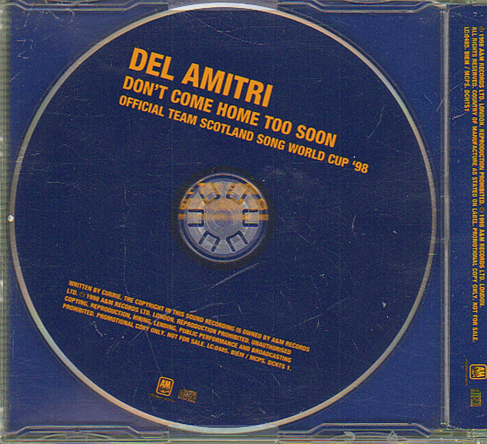 Del Amitri Don't Come Home Too Soon UK Promo CD single (CD5 / 5") DELC5DO113228