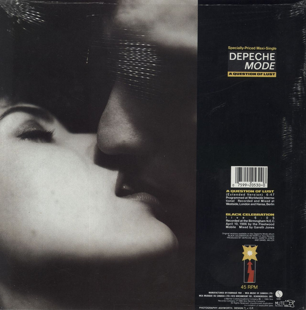 Depeche Mode A Question Of Time - Shrink Canadian 12" vinyl single (12 inch record / Maxi-single) 075992053006