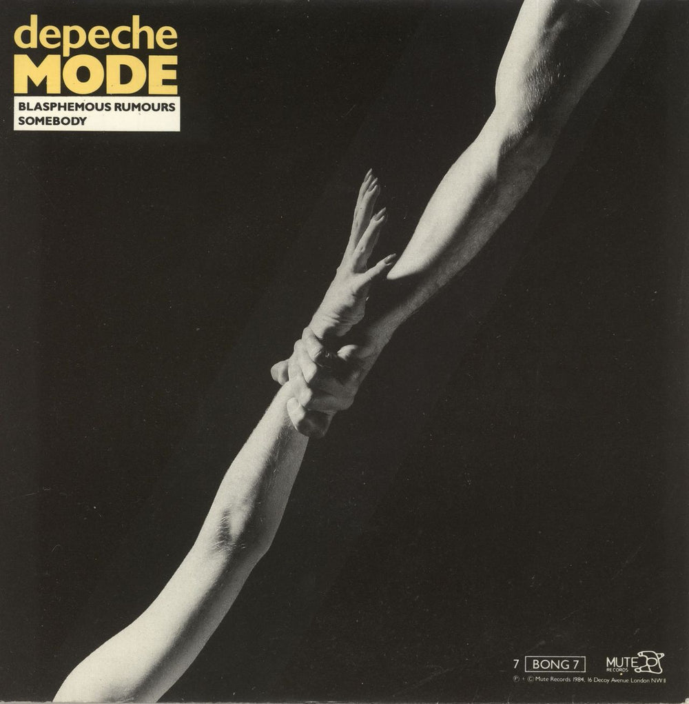 Depeche Mode Blasphemous Rumours - Black Sleeve UK 7" vinyl single (7 inch record / 45) 7BONG7