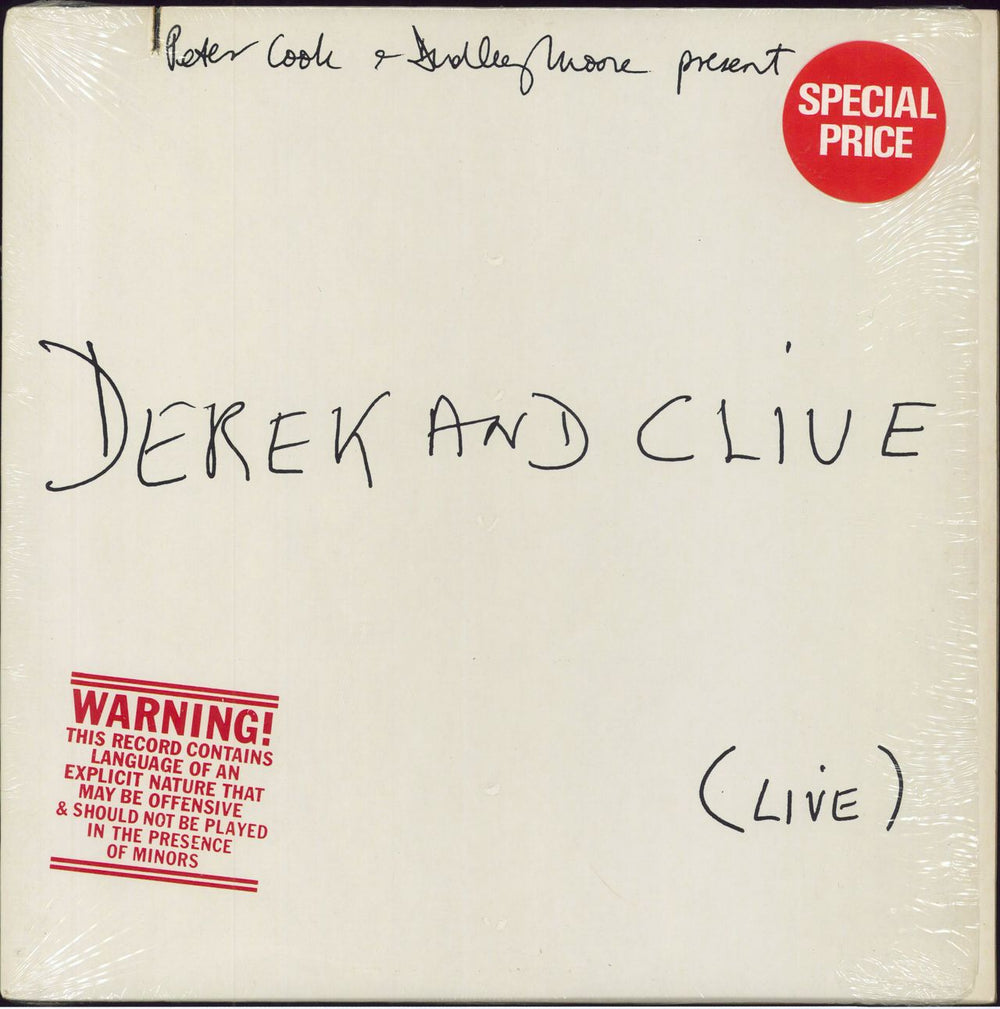 Derek And Clive Derek And Clive Live US vinyl LP album (LP record) 90256-1-Y