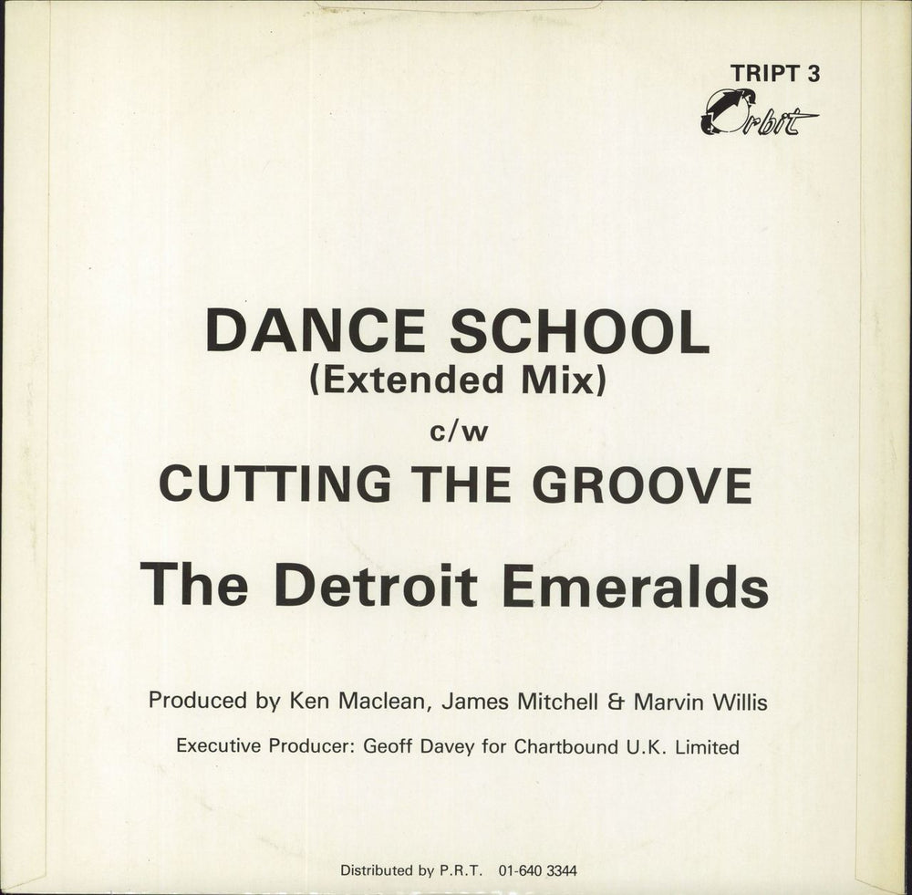 Detroit Emeralds Dance School UK 12" vinyl single (12 inch record / Maxi-single)