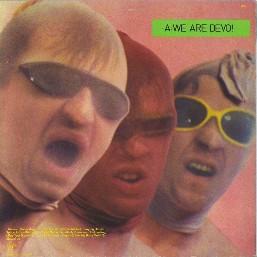 Devo Q: Are We Not Men? - Yellow Vinyl UK vinyl LP album (LP record)