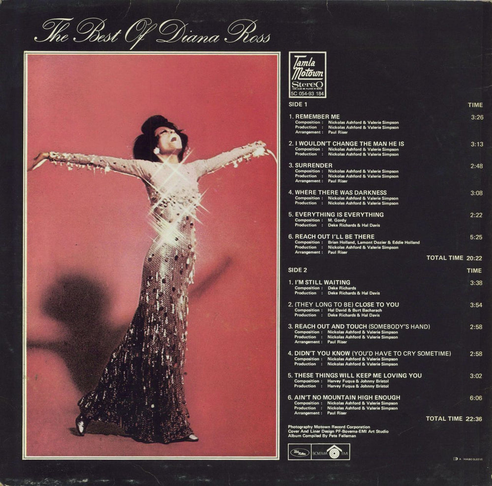 Diana Ross The Best Of Diana Ross Dutch vinyl LP album (LP record)