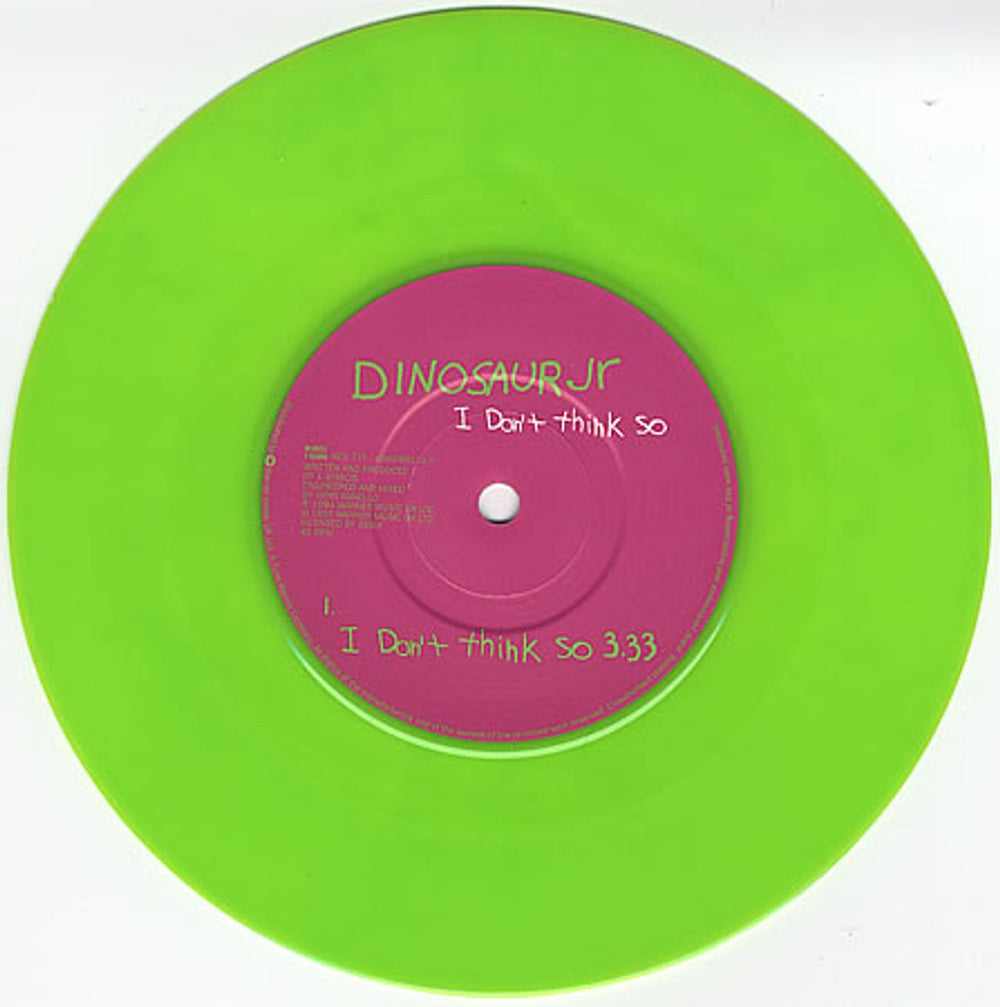 Dinosaur Jr I Don't Think So - Green Vinyl UK 7" vinyl single (7 inch record / 45) DJR07ID110005