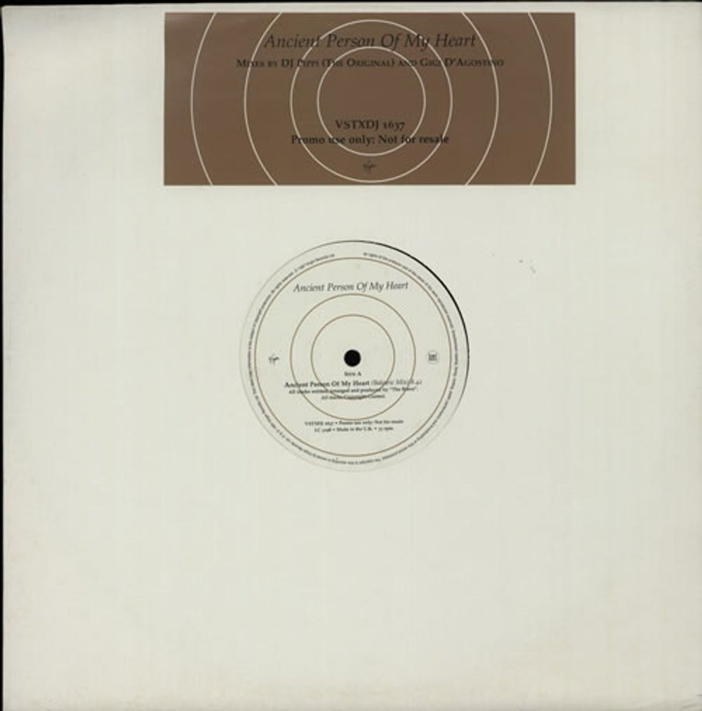 Divine Works Ancient Person Of My Heart UK Promo 12" vinyl single (12 inch record / Maxi-single) VSTXDJ1637