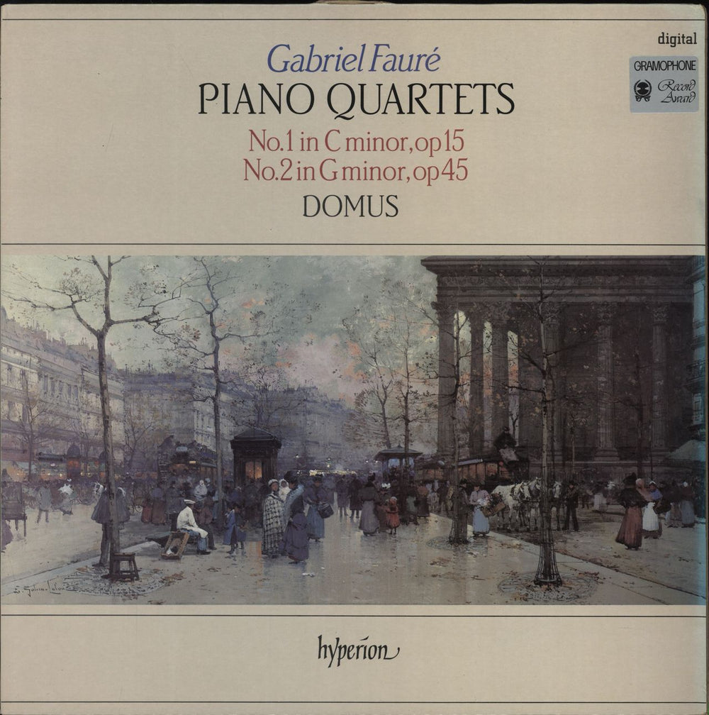 Domus Gabriel Fauré: Piano Quartets UK vinyl LP album (LP record) A66166