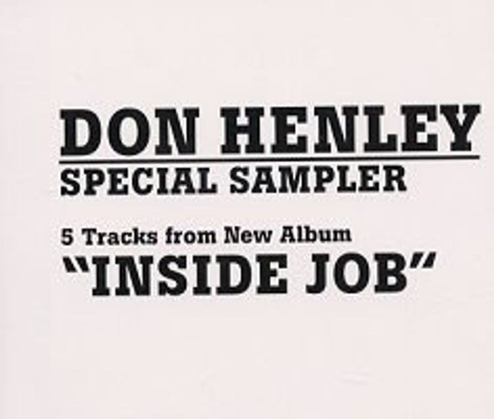 Don Henley Special Sampler Japanese Promo CD single (CD5 / 5") PCS-444