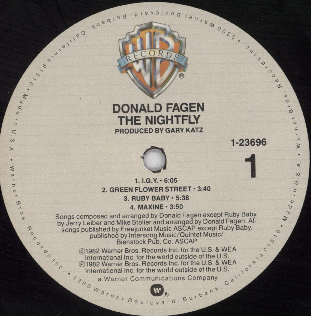 Donald Fagen The Nightfly - EX US vinyl LP album (LP record) DLFLPTH824228