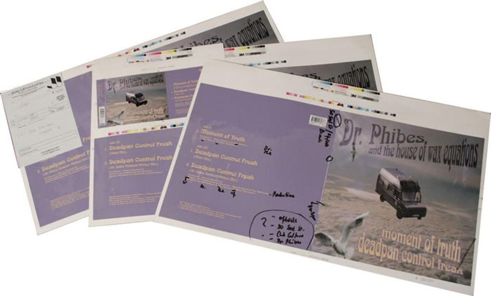 Dr Phibes & The House Of Wax Equations Moment Of Truth / Deadpan Control Freak UK artwork DRPT2