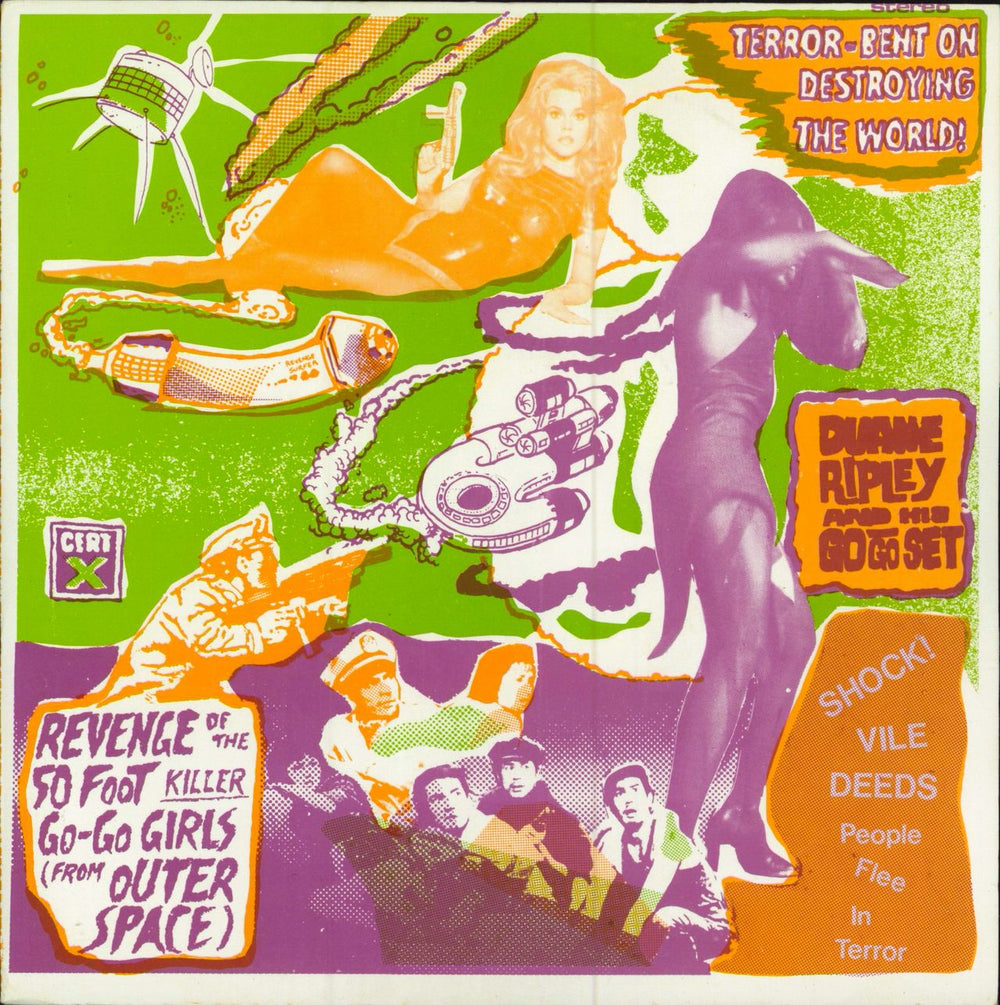 Duane Ripley And His Go-Go Set Revenge Of The 50 Foot Killer Go-Go Girls (From Outer Space) UK 7" vinyl single (7 inch record / 45) BAD1