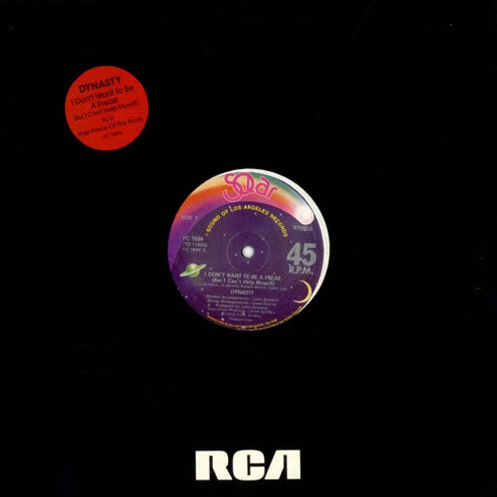 Dynasty I Don't Want To Be A Freak (But I Can't Help Myself) UK 12" vinyl single (12 inch record / Maxi-single) FC1694