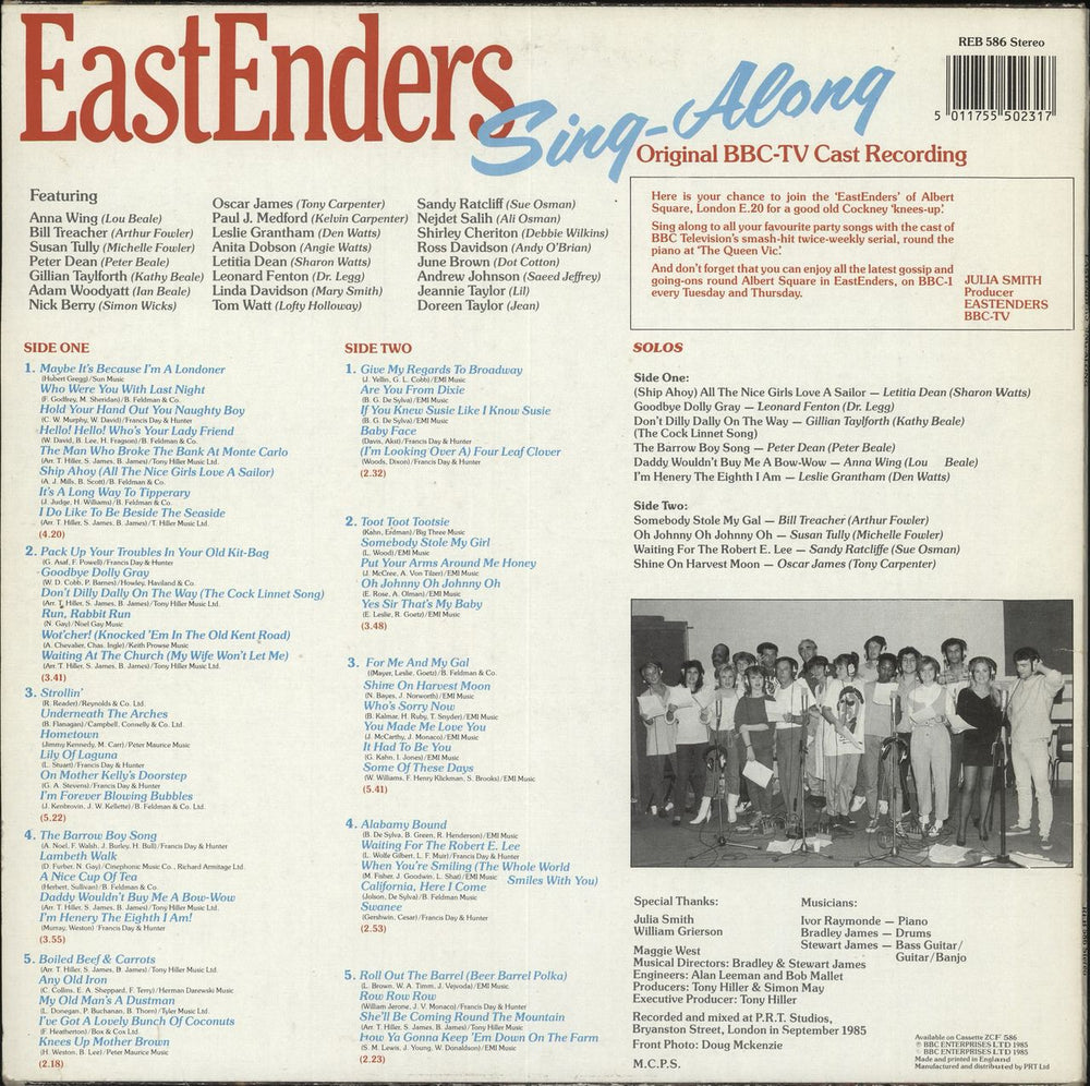 Eastenders EastEnders Sing-Along UK vinyl LP album (LP record) 5011755502317