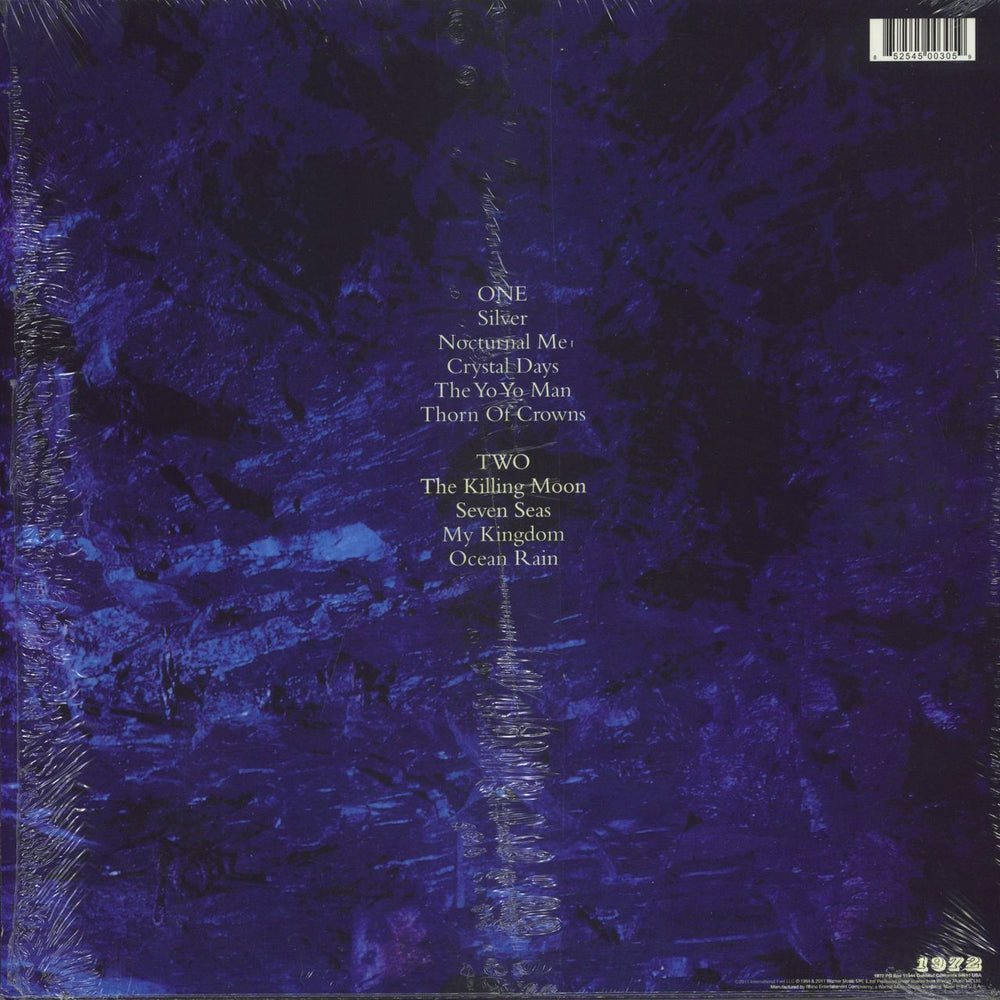 Echo & The Bunnymen Ocean Rain + Shrink US vinyl LP album (LP record) 852545003059