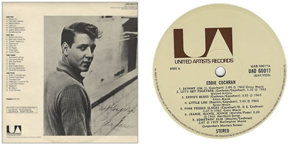 Eddie Cochran Legendary Masters Series UK 2-LP vinyl record set (Double LP Album) EDC2LLE339559