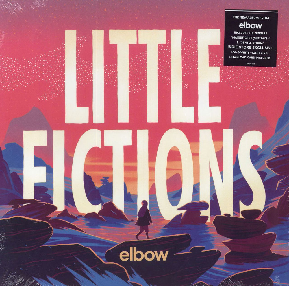 Elbow Little Fictions - White Violet Vinyl US vinyl LP album (LP record) CRE00377