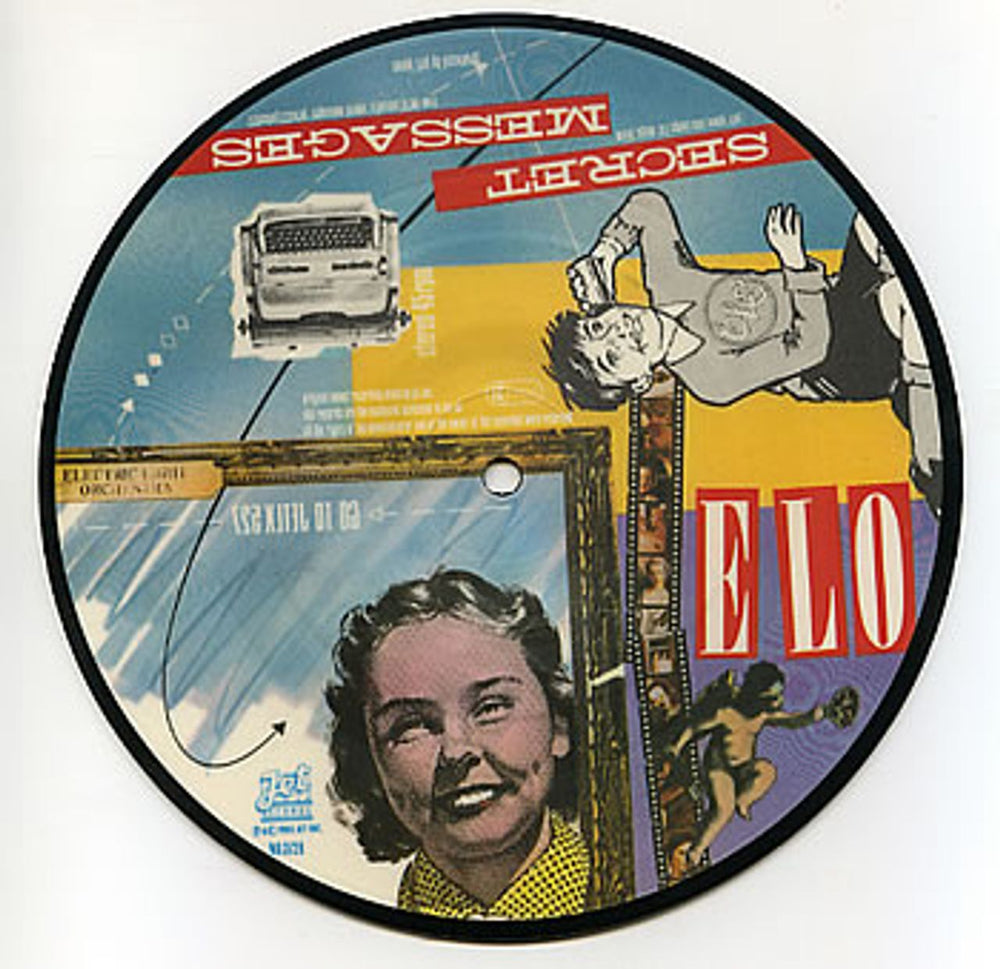 Electric Light Orchestra Secret Messages - stickered UK 7" vinyl picture disc (7 inch picture disc single) ELO7PSE93264