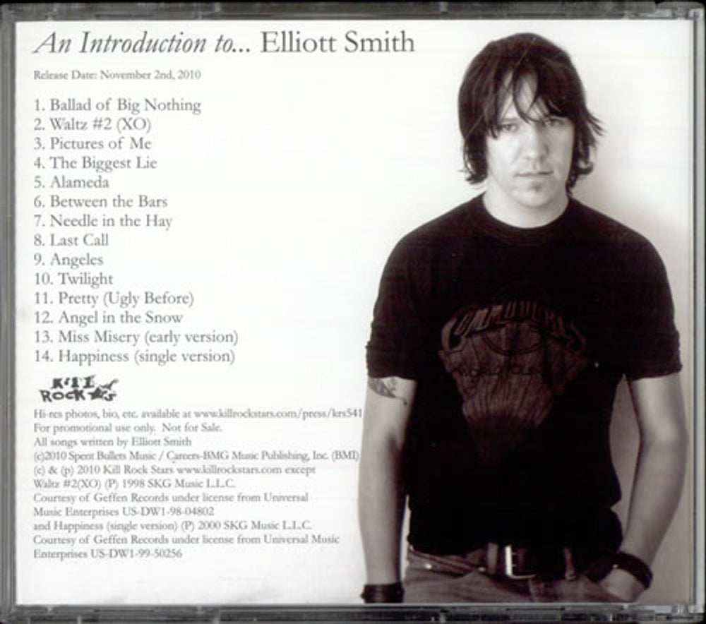 Elliott Smith An Introduction To Elliott Smith US Promo CD album (CDLP) KRS541