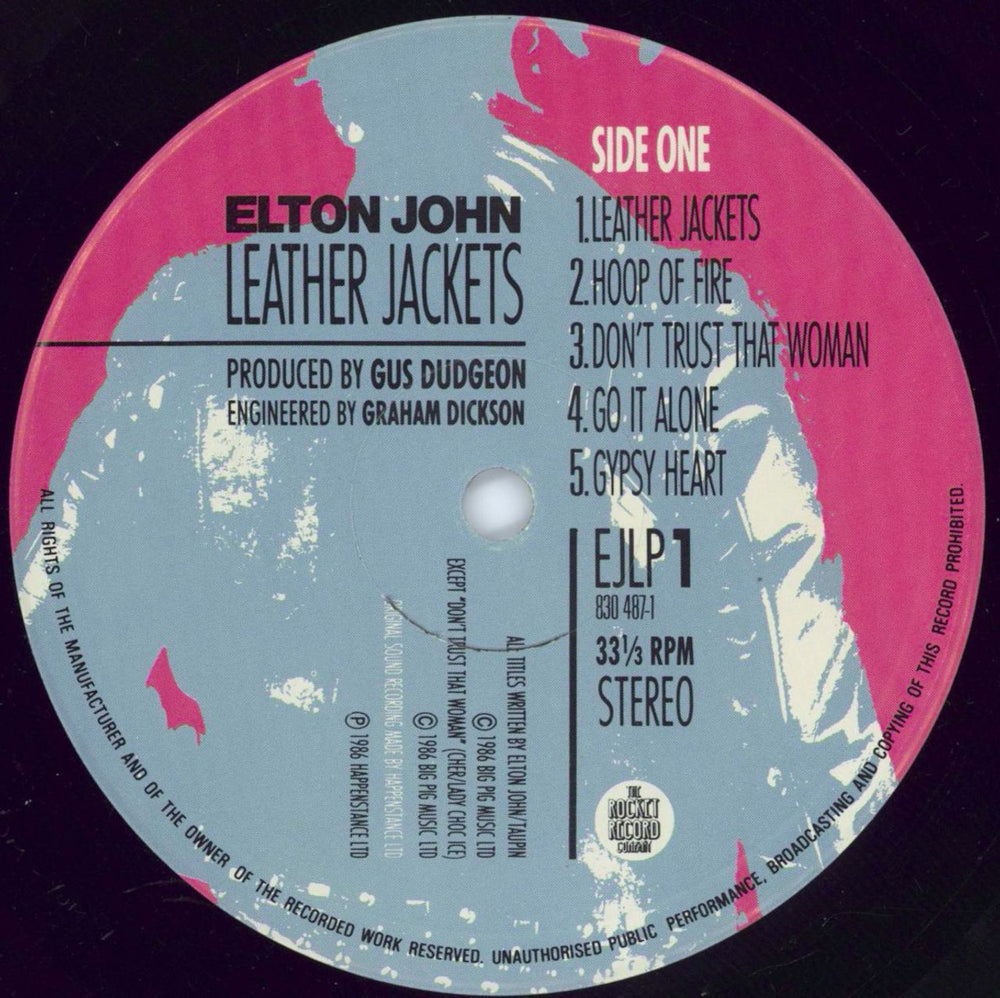 Elton John Leather Jackets UK vinyl LP album (LP record) JOHLPLE245325