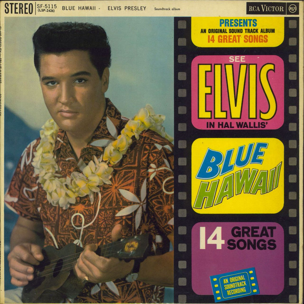 Elvis Presley Blue Hawaii - Red Spot - FB UK vinyl LP album (LP record) SF-5115